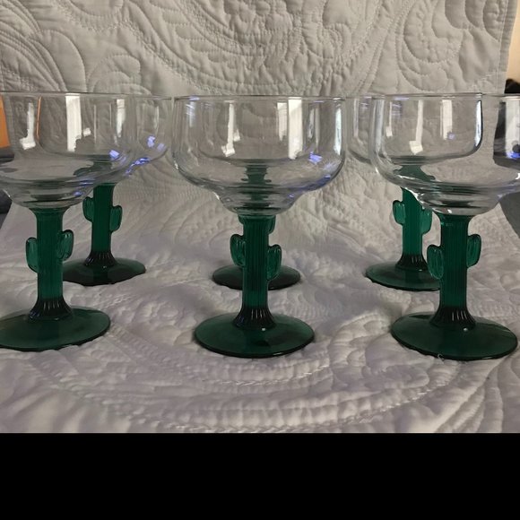 Libbey Dining Libbey Set Of 6 Cactus Stem Margarita Glasses Poshmark